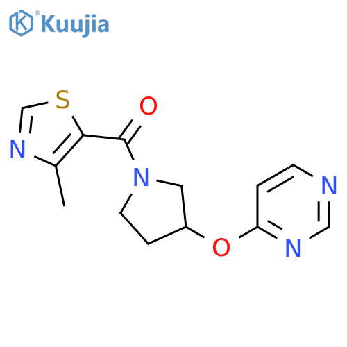 (4-Methylthiazol-5-yl)(3-(pyrimidin-4-yloxy)pyrrolidin-1-yl)methanone structure