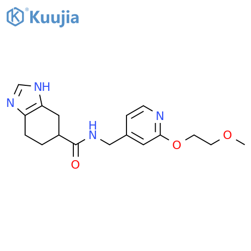 N-{2-(2-methoxyethoxy)pyridin-4-ylmethyl}-4,5,6,7-tetrahydro-1H-1,3-benzodiazole-5-carboxamide structure