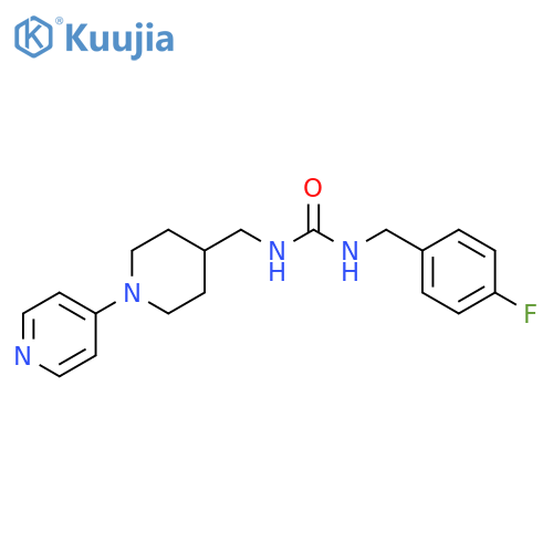 1-[(4-fluorophenyl)methyl]-3-{[1-(pyridin-4-yl)piperidin-4-yl]methyl}urea structure
