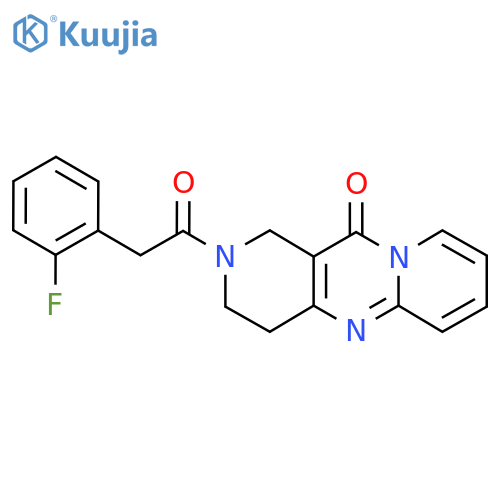 5-[2-(2-fluorophenyl)acetyl]-1,5,9-triazatricyclo[8.4.0.0^{3,8}]tetradeca-3(8),9,11,13-tetraen-2-one structure