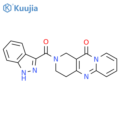 5-(1H-indazole-3-carbonyl)-1,5,9-triazatricyclo[8.4.0.0^{3,8}]tetradeca-3(8),9,11,13-tetraen-2-one structure