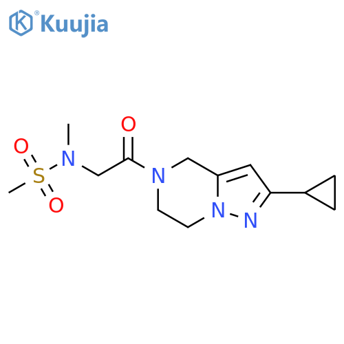 N-(2-{2-cyclopropyl-4H,5H,6H,7H-pyrazolo1,5-apyrazin-5-yl}-2-oxoethyl)-N-methylmethanesulfonamide structure