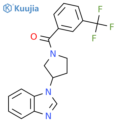 1-{1-[3-(trifluoromethyl)benzoyl]pyrrolidin-3-yl}-1H-1,3-benzodiazole structure