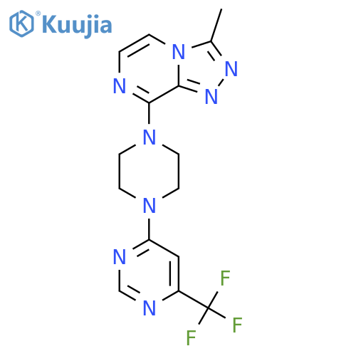 4-(4-{3-Methyl-[1,2,4]triazolo[4,3-a]pyrazin-8-yl}piperazin-1-yl)-6-(trifluoromethyl)pyrimidine structure
