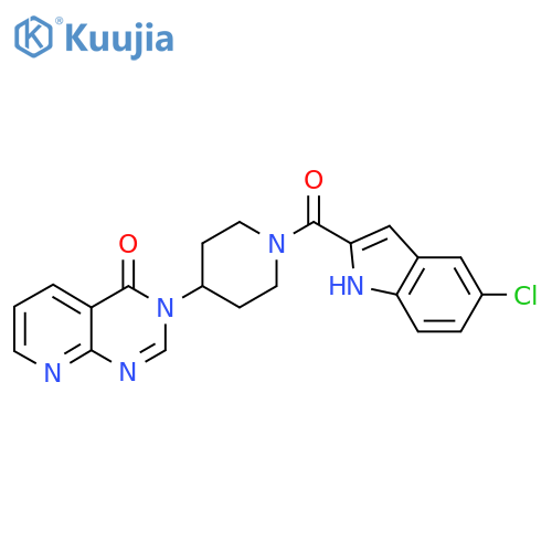 3-[1-(5-chloro-1H-indole-2-carbonyl)piperidin-4-yl]-3H,4H-pyrido[2,3-d]pyrimidin-4-one structure