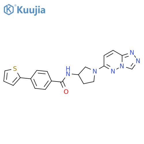 4-(thiophen-2-yl)-N-(1-{1,2,4triazolo4,3-bpyridazin-6-yl}pyrrolidin-3-yl)benzamide structure
