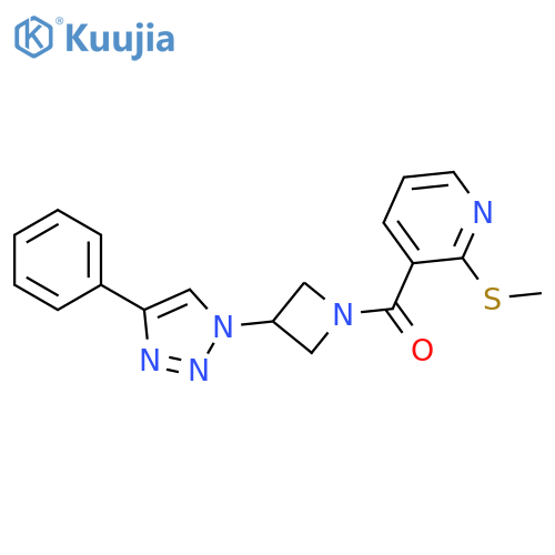 (2-methylsulfanylpyridin-3-yl)-[3-(4-phenyltriazol-1-yl)azetidin-1-yl]methanone structure