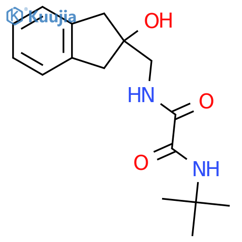 N-tert-butyl-N'-[(2-hydroxy-2,3-dihydro-1H-inden-2-yl)methyl]ethanediamide structure