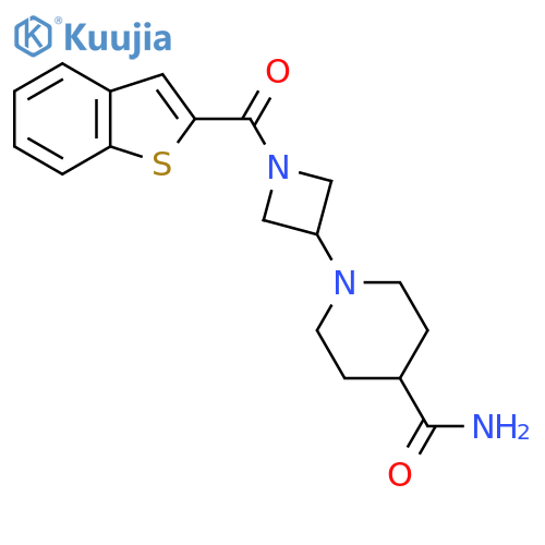 1-(1-(Benzo[b]thiophene-2-carbonyl)azetidin-3-yl)piperidine-4-carboxamide structure