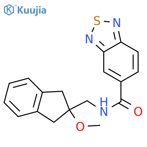 N-[(2-methoxy-2,3-dihydro-1H-inden-2-yl)methyl]-2,1,3-benzothiadiazole-5-carboxamide structure