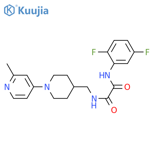 N'-(2,5-difluorophenyl)-N-[[1-(2-methylpyridin-4-yl)piperidin-4-yl]methyl]oxamide structure