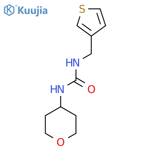 1-(oxan-4-yl)-3-[(thiophen-3-yl)methyl]urea structure