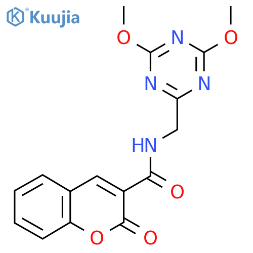 N-(4,6-dimethoxy-1,3,5-triazin-2-yl)methyl-2-oxo-2H-chromene-3-carboxamide structure