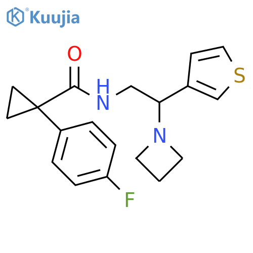 N-[2-(azetidin-1-yl)-2-(thiophen-3-yl)ethyl]-1-(4-fluorophenyl)cyclopropane-1-carboxamide structure