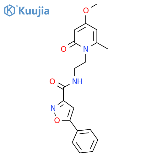 N-[2-(4-methoxy-6-methyl-2-oxo-1,2-dihydropyridin-1-yl)ethyl]-5-phenyl-1,2-oxazole-3-carboxamide structure