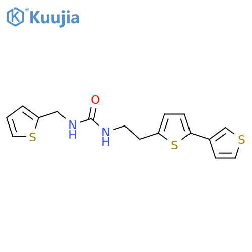 3-(2-{2,3'-bithiophene-5-yl}ethyl)-1-(thiophen-2-yl)methylurea structure