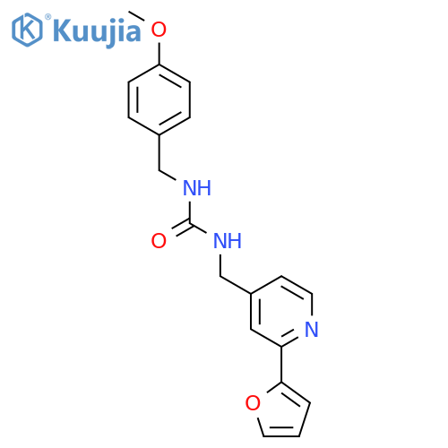 3-{2-(furan-2-yl)pyridin-4-ylmethyl}-1-(4-methoxyphenyl)methylurea structure