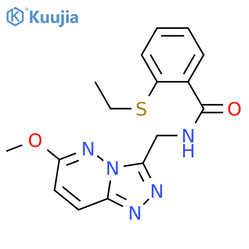 2-(ethylsulfanyl)-N-({6-methoxy-1,2,4triazolo4,3-bpyridazin-3-yl}methyl)benzamide structure