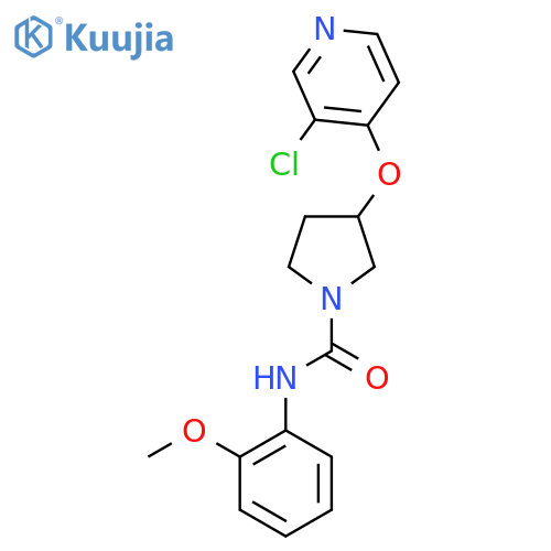 3-[(3-chloropyridin-4-yl)oxy]-N-(2-methoxyphenyl)pyrrolidine-1-carboxamide structure