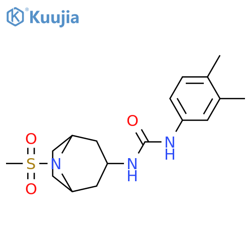N-(3,4-Dimethylphenyl)-N′-[8-(methylsulfonyl)-8-azabicyclo[3.2.1]oct-3-yl]urea structure