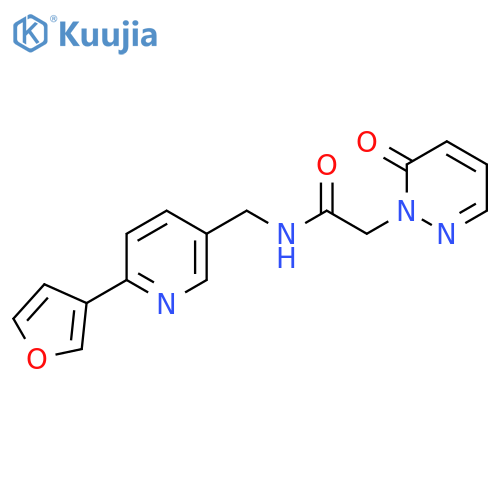 N-{6-(furan-3-yl)pyridin-3-ylmethyl}-2-(6-oxo-1,6-dihydropyridazin-1-yl)acetamide structure