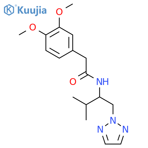 2-(3,4-dimethoxyphenyl)-N-3-methyl-1-(2H-1,2,3-triazol-2-yl)butan-2-ylacetamide structure