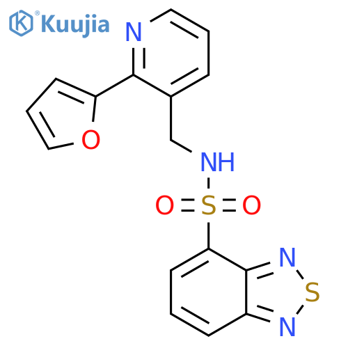 N-{[2-(furan-2-yl)pyridin-3-yl]methyl}-2,1,3-benzothiadiazole-4-sulfonamide structure