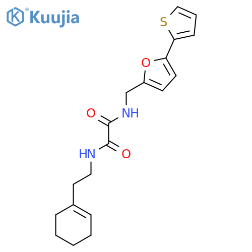 N'-2-(cyclohex-1-en-1-yl)ethyl-N-{5-(thiophen-2-yl)furan-2-ylmethyl}ethanediamide structure
