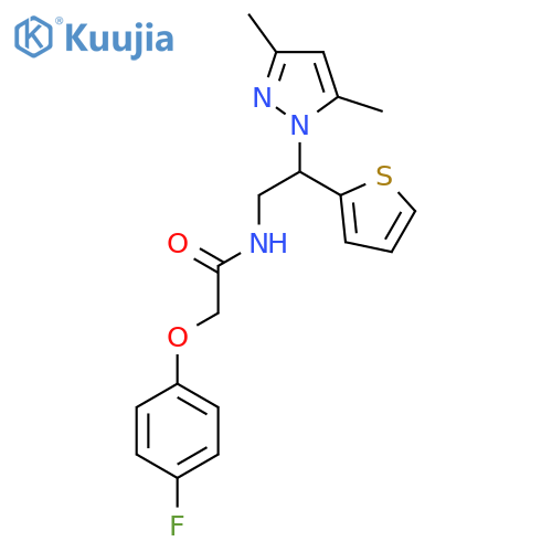 N-[2-(3,5-dimethyl-1H-pyrazol-1-yl)-2-(thiophen-2-yl)ethyl]-2-(4-fluorophenoxy)acetamide structure