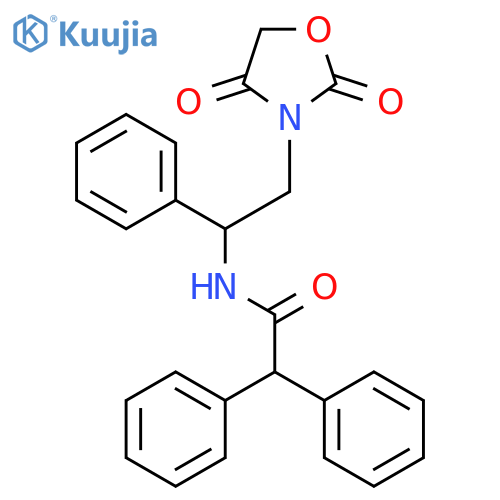 N-[2-(2,4-dioxo-1,3-oxazolidin-3-yl)-1-phenylethyl]-2,2-diphenylacetamide structure