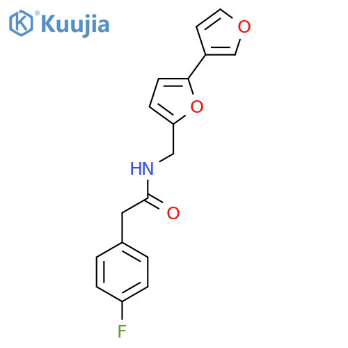 N-({[2,3'-bifuran]-5-yl}methyl)-2-(4-fluorophenyl)acetamide structure