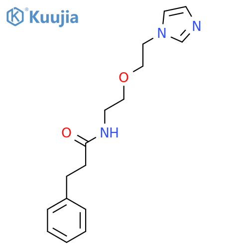 N-{2-2-(1H-imidazol-1-yl)ethoxyethyl}-3-phenylpropanamide structure