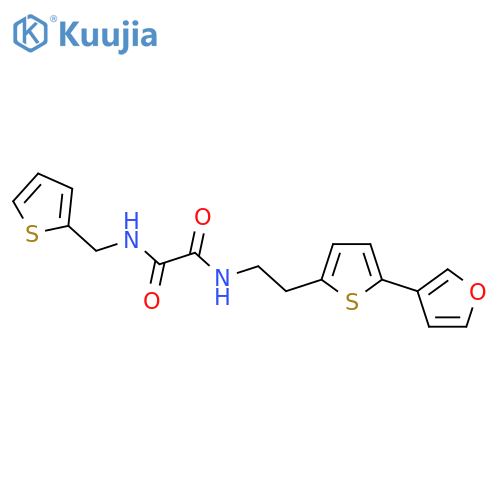 N-{2-5-(furan-3-yl)thiophen-2-ylethyl}-N'-(thiophen-2-yl)methylethanediamide structure