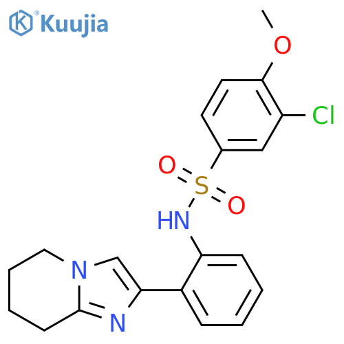 3-chloro-N-(2-{5H,6H,7H,8H-imidazo[1,2-a]pyridin-2-yl}phenyl)-4-methoxybenzene-1-sulfonamide structure