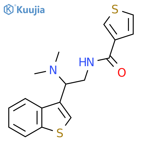 N-2-(1-benzothiophen-3-yl)-2-(dimethylamino)ethylthiophene-3-carboxamide structure