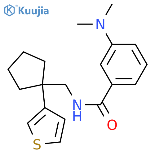 3-(dimethylamino)-N-{[1-(thiophen-3-yl)cyclopentyl]methyl}benzamide structure