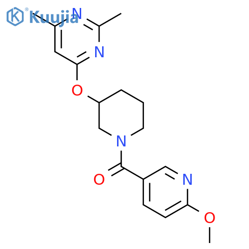 4-{[1-(6-methoxypyridine-3-carbonyl)piperidin-3-yl]oxy}-2,6-dimethylpyrimidine structure