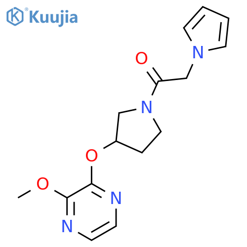 1-{3-[(3-methoxypyrazin-2-yl)oxy]pyrrolidin-1-yl}-2-(1H-pyrrol-1-yl)ethan-1-one structure