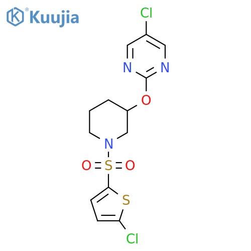 5-chloro-2-({1-(5-chlorothiophen-2-yl)sulfonylpiperidin-3-yl}oxy)pyrimidine structure