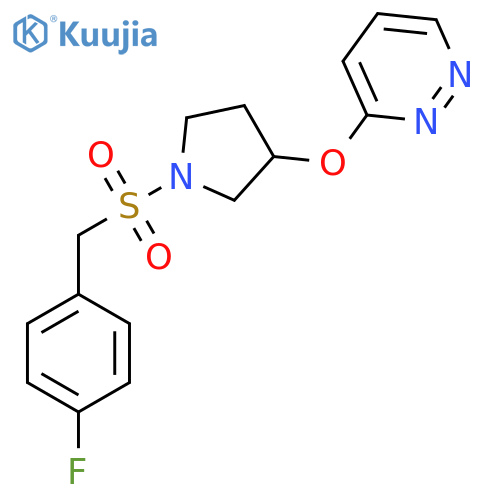 3-({1-[(4-fluorophenyl)methanesulfonyl]pyrrolidin-3-yl}oxy)pyridazine structure