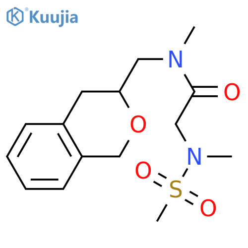 N-[(3,4-dihydro-1H-2-benzopyran-3-yl)methyl]-N-methyl-2-(N-methylmethanesulfonamido)acetamide structure