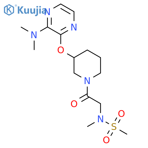 N-2-(3-{3-(dimethylamino)pyrazin-2-yloxy}piperidin-1-yl)-2-oxoethyl-N-methylmethanesulfonamide structure