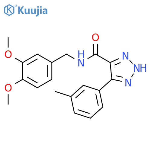 N-[(3,4-dimethoxyphenyl)methyl]-4-(3-methylphenyl)-1H-1,2,3-triazole-5-carboxamide structure