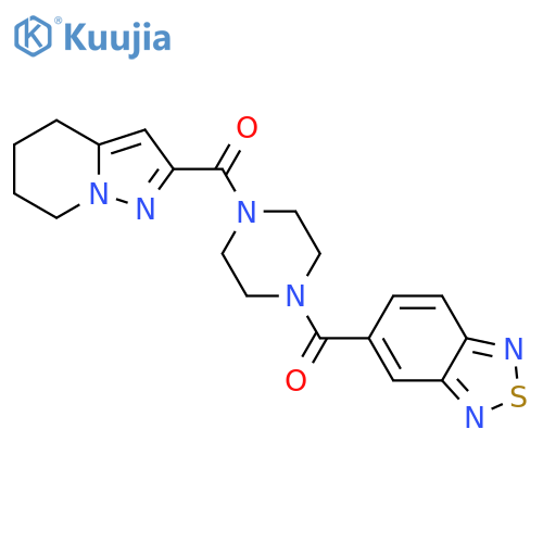 5-(4-{4H,5H,6H,7H-pyrazolo[1,5-a]pyridine-2-carbonyl}piperazine-1-carbonyl)-2,1,3-benzothiadiazole structure