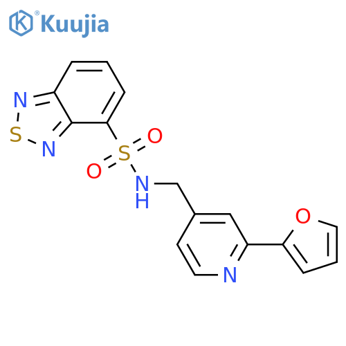 N-{[2-(furan-2-yl)pyridin-4-yl]methyl}-2,1,3-benzothiadiazole-4-sulfonamide structure