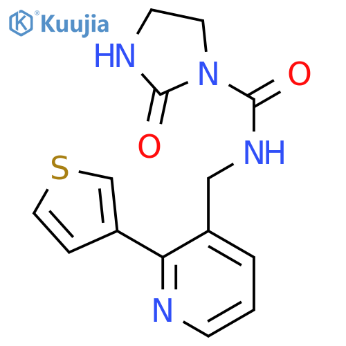 2-oxo-N-{[2-(thiophen-3-yl)pyridin-3-yl]methyl}imidazolidine-1-carboxamide structure