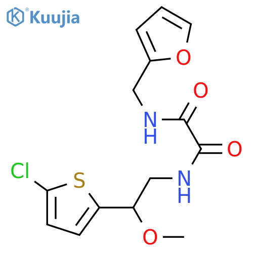 N-2-(5-chlorothiophen-2-yl)-2-methoxyethyl-N'-(furan-2-yl)methylethanediamide structure