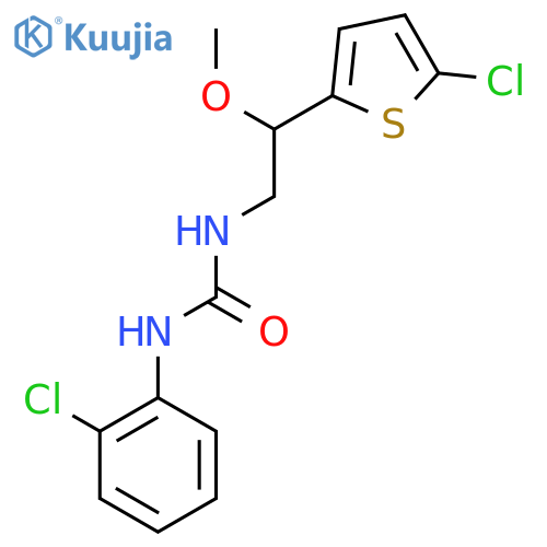 1-(2-chlorophenyl)-3-[2-(5-chlorothiophen-2-yl)-2-methoxyethyl]urea structure