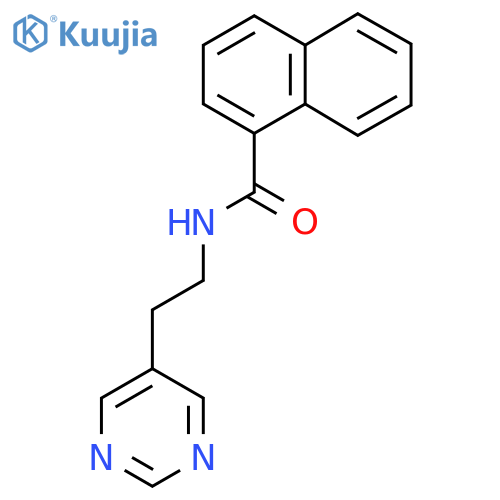 N-[2-(pyrimidin-5-yl)ethyl]naphthalene-1-carboxamide structure