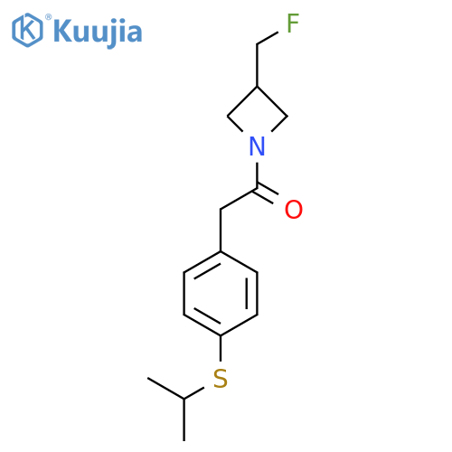 1-3-(fluoromethyl)azetidin-1-yl-2-4-(propan-2-ylsulfanyl)phenylethan-1-one structure